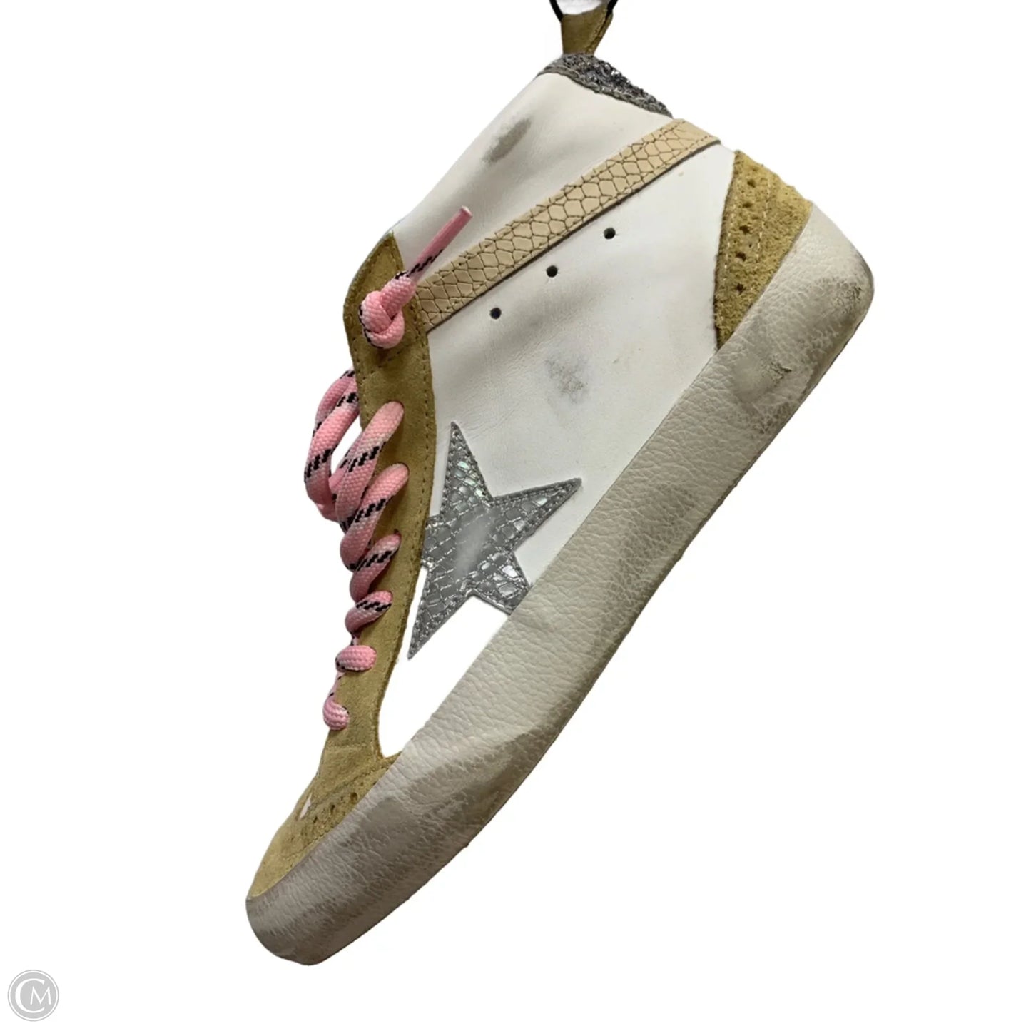 Shoes Luxury Designer By Golden Goose In Pink & Tan, Size: 7.5