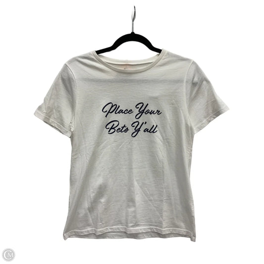 Top Short Sleeve By Draper James In White, Size: XS