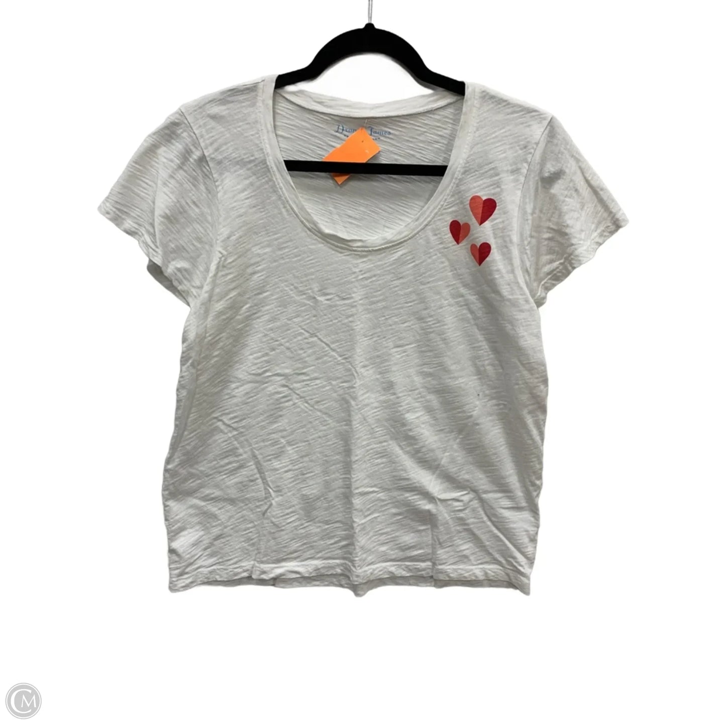 Top Short Sleeve By Draper James In Pink & White, Size: L