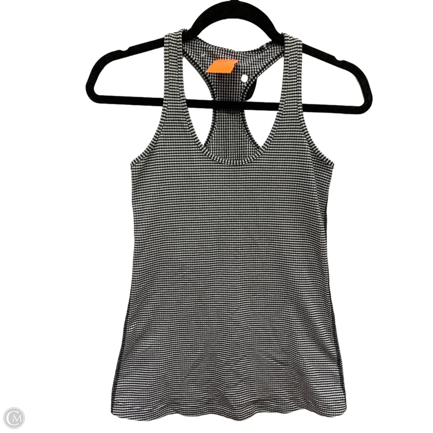 Athletic Tank Top By Lululemon In Black & White, Size: M