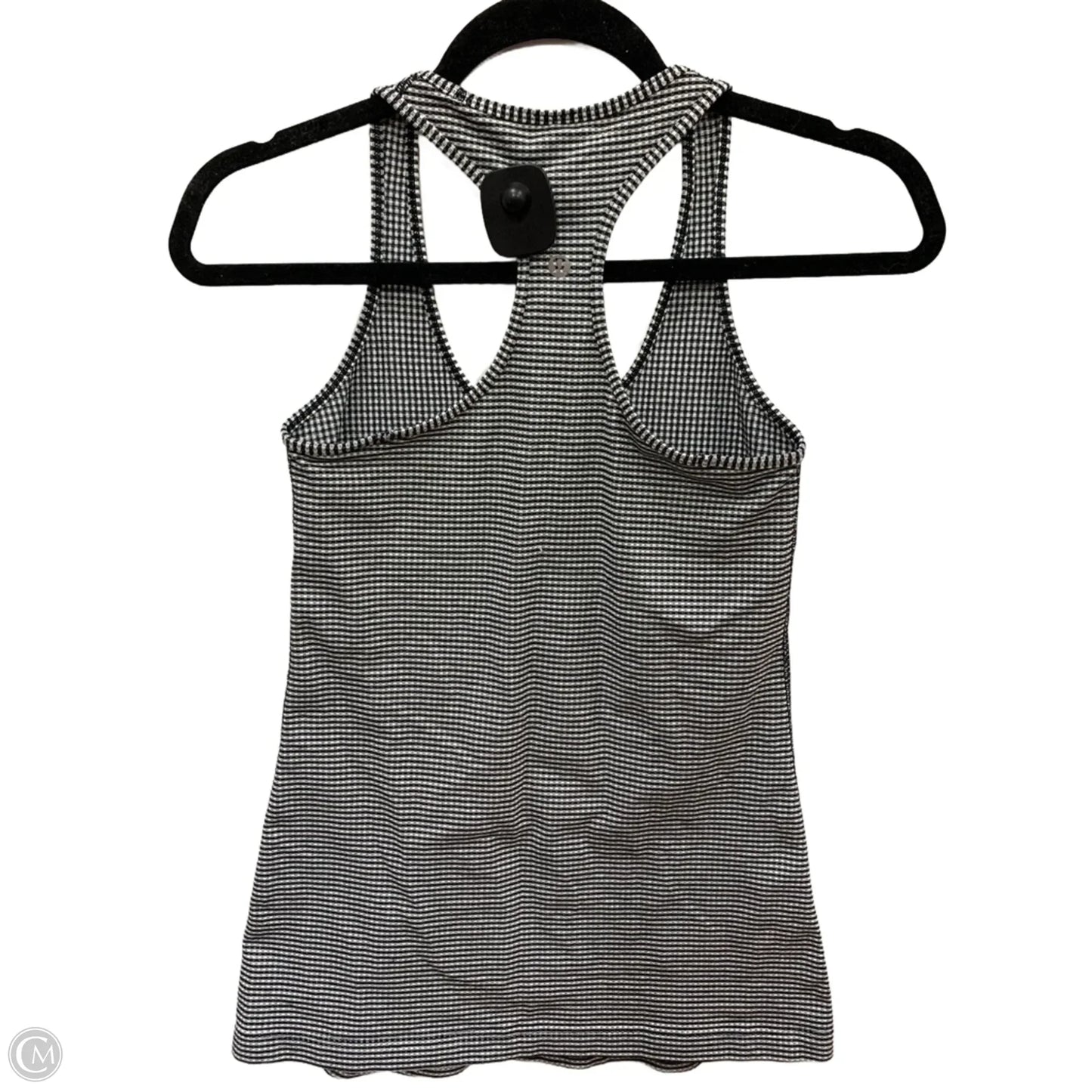 Athletic Tank Top By Lululemon In Black & White, Size: M