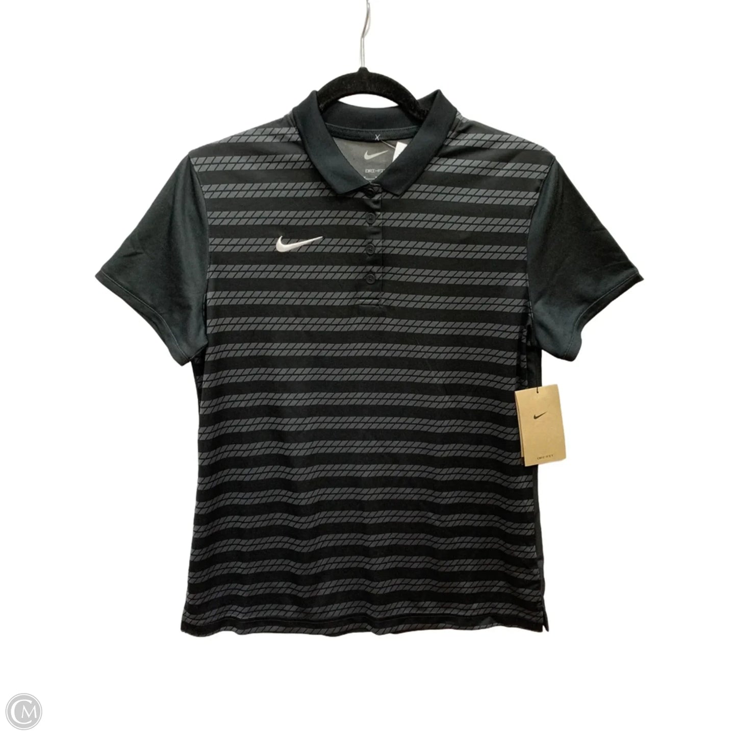 Top Short Sleeve By Nike In Black, Size: M