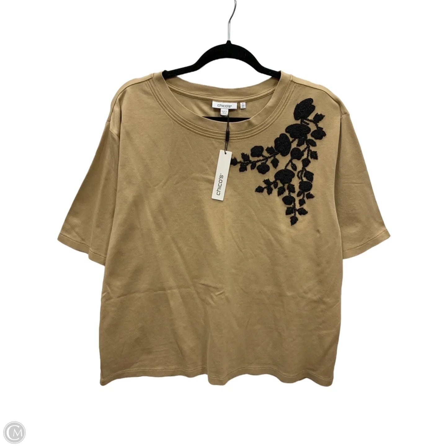 Top Short Sleeve By Chicos In Brown, Size: 16