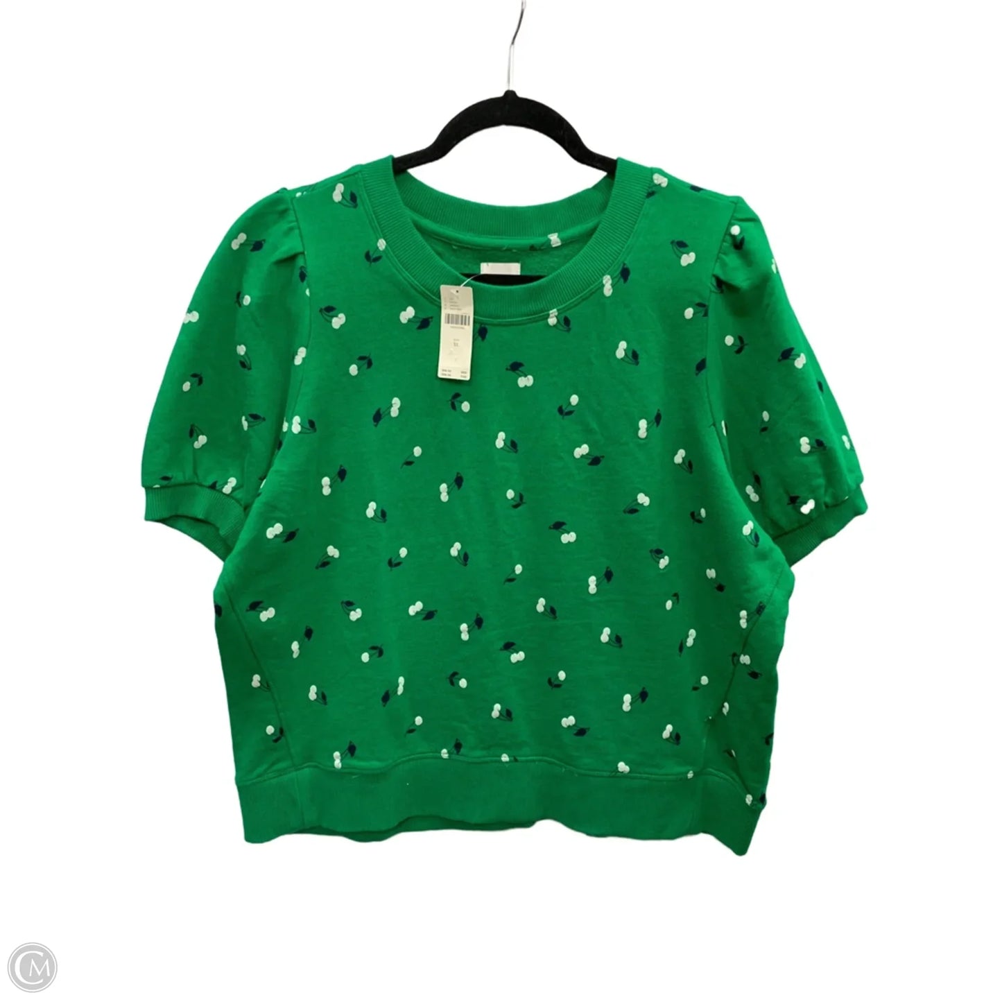 Top Short Sleeve By Anthropologie In Green, Size: Xl