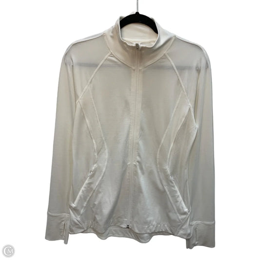 Athletic Jacket By Athleta In White, Size: M