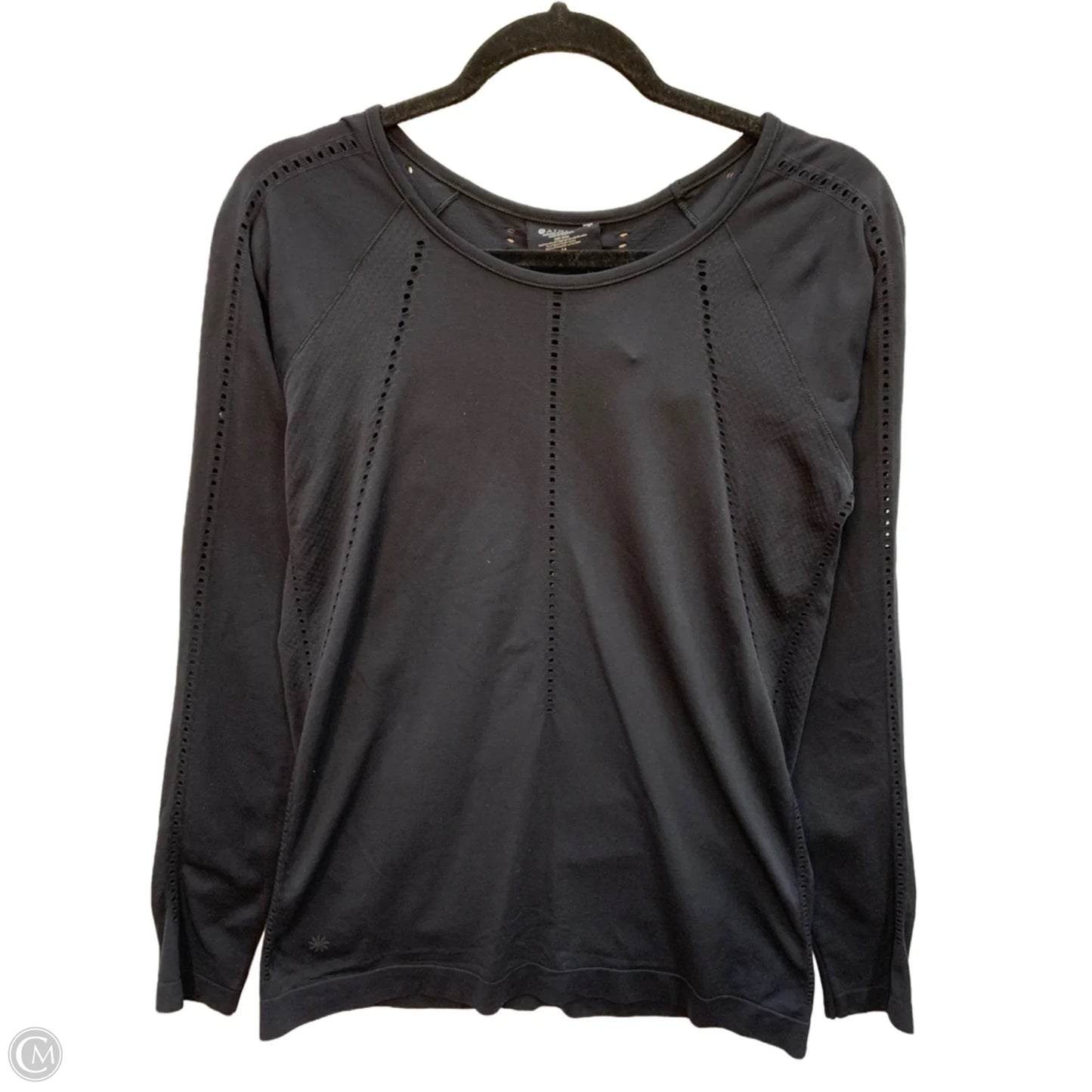 Top Long Sleeve By Athleta In Black, Size: M