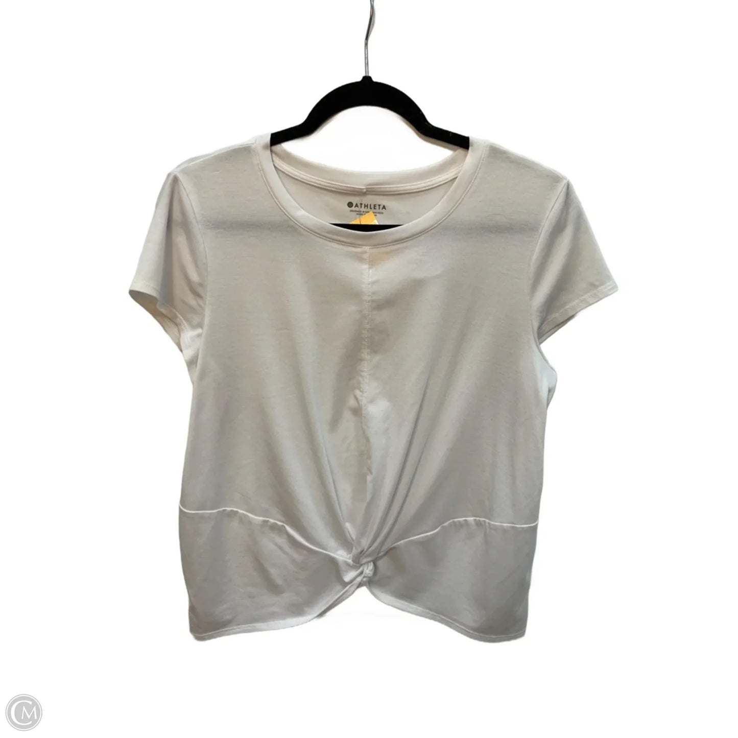 Athletic Top Short Sleeve By Athleta In White, Size: M