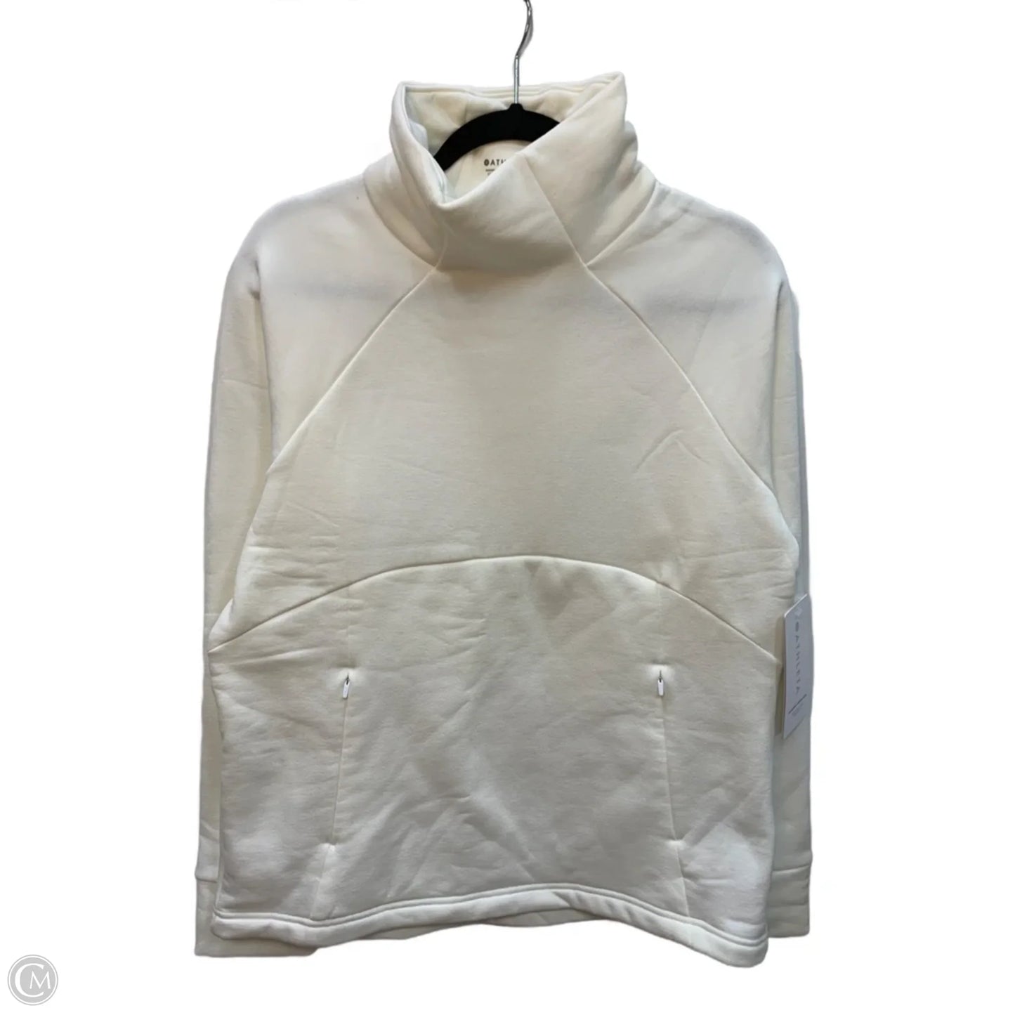 Sweatshirt Collar By Athleta In Cream, Size: M
