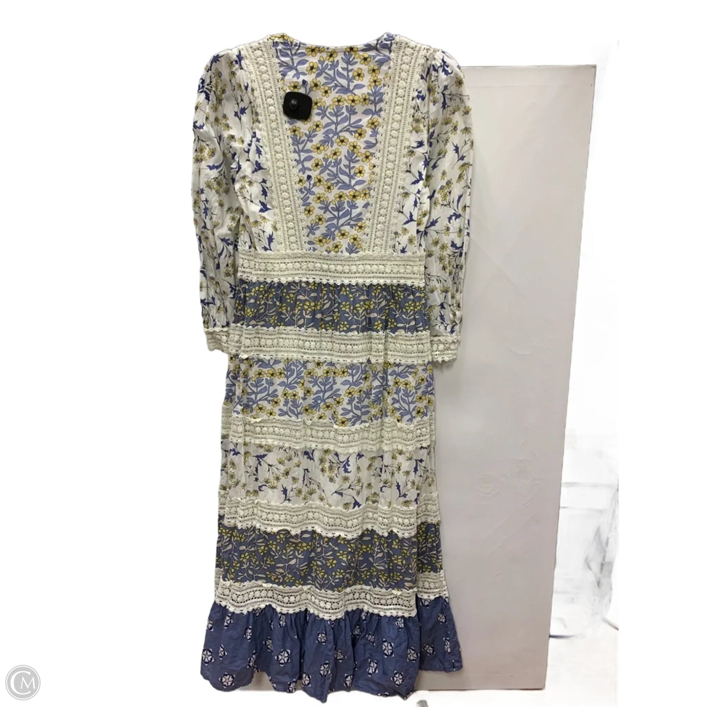 Dress Casual Maxi By Anthropologie In Blue & White, Size: 4