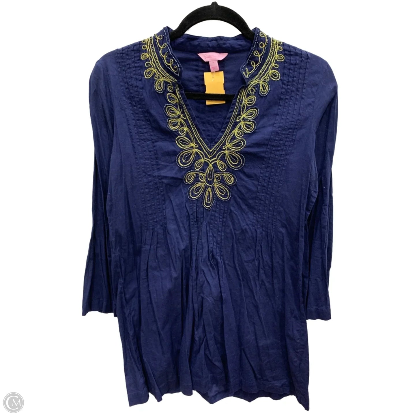 Top Long Sleeve Designer By Lilly Pulitzer In Navy, Size: S