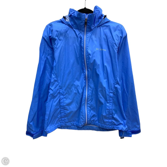 Coat Raincoat By Columbia In Blue, Size: L