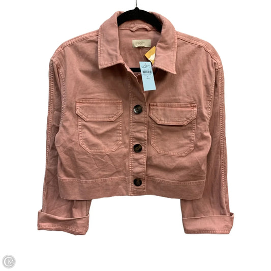 Jacket Denim By Loft In Pink Denim, Size: Sp