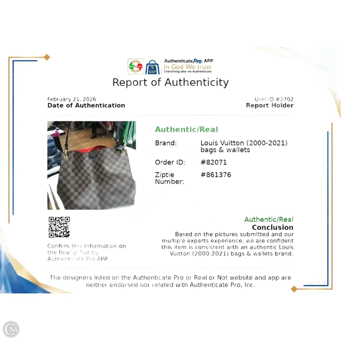 Handbag Luxury Designer By Louis Vuitton, Size: Large