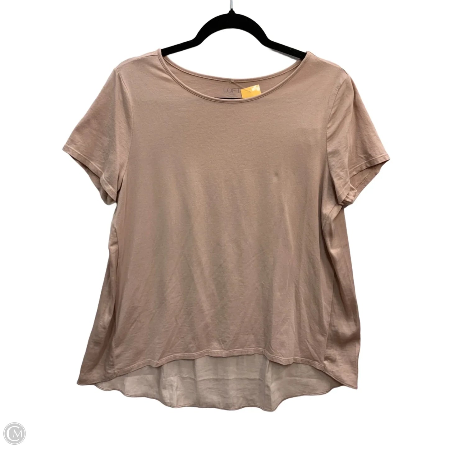 Top Short Sleeve By Loft In Pink, Size: M