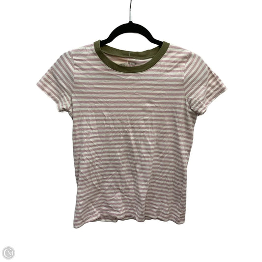 Top Short Sleeve By Madewell In Striped Pattern, Size: Xxs