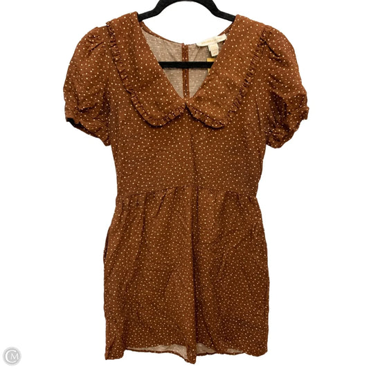 Dress Casual Short By Monteau In Brown, Size: M