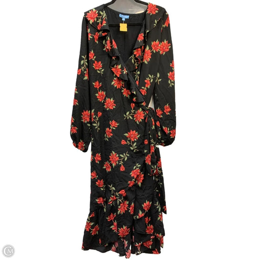 Dress Casual Maxi By Draper James In Black & Red, Size: 2x