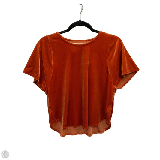 Top Short Sleeve By Madewell In Orange, Size: Xs
