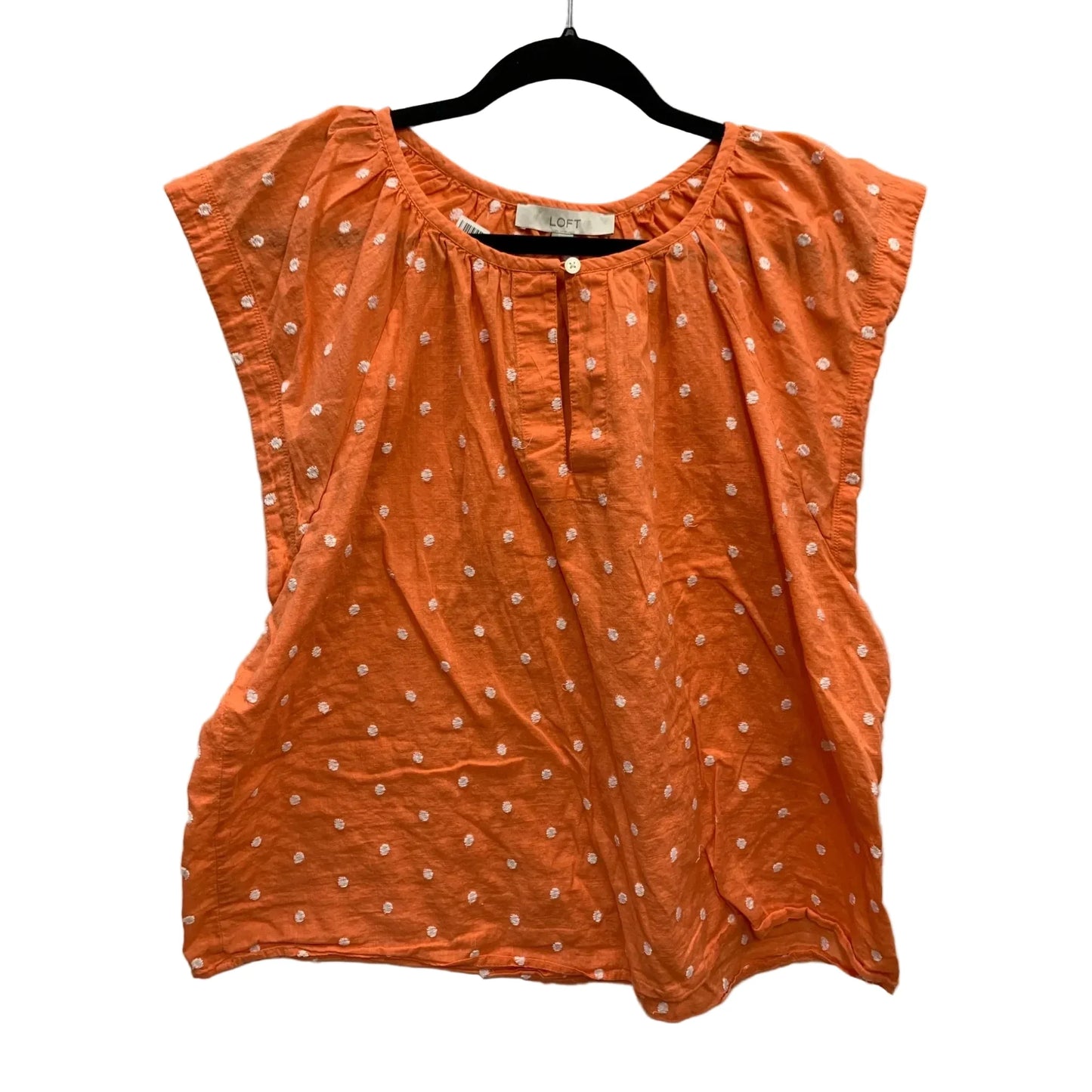 Top Short Sleeve By Loft In Orange, Size: L