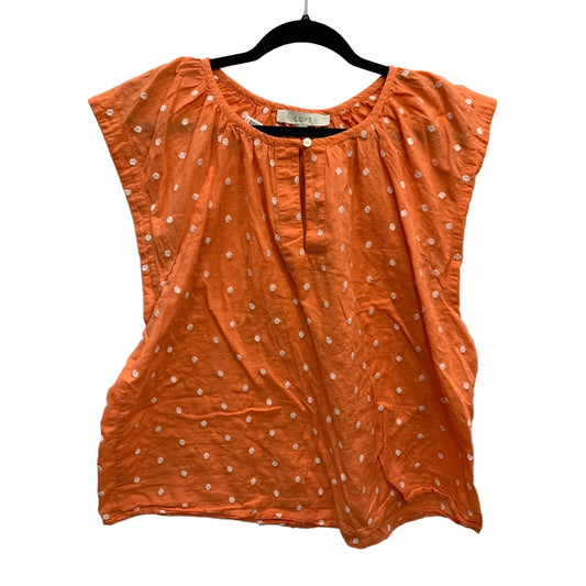 Top Short Sleeve By Loft In Orange, Size: L