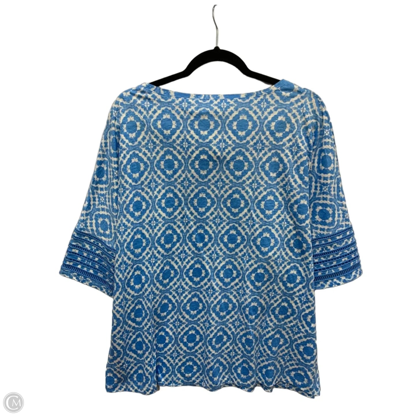 Top Short Sleeve By Chicos In Blue, Size: 16