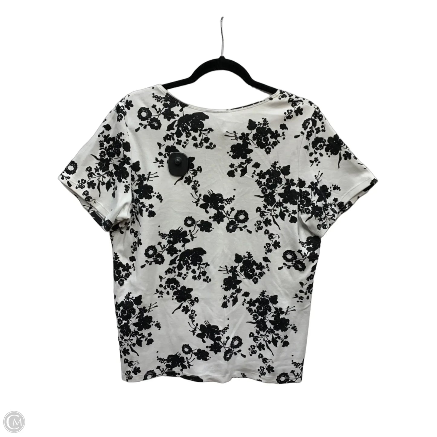Top Short Sleeve By Style And Co Collection Women In Black & White, Size: 1x