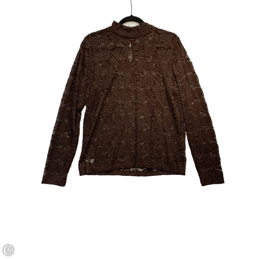 Top Long Sleeve By Loft In Brown, Size: M