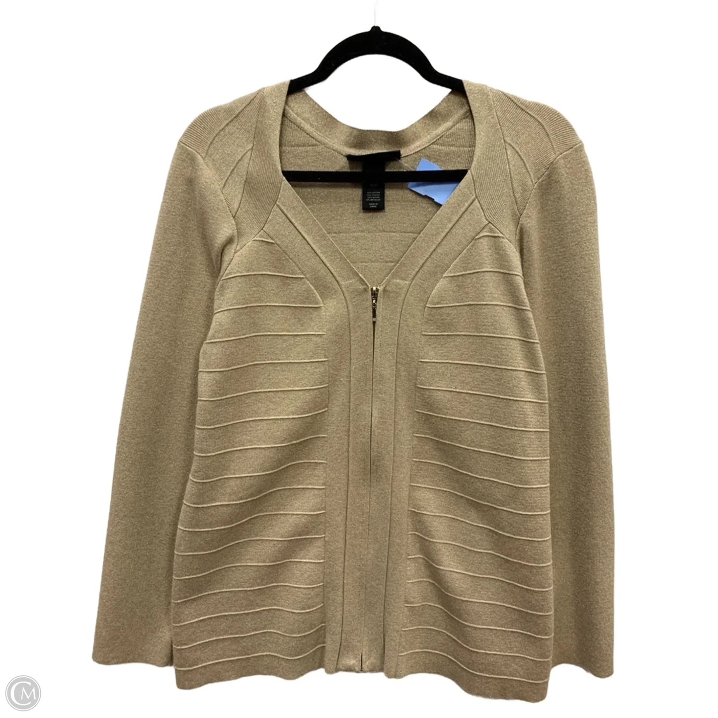 Sweater Cardigan By Lane Bryant In Gold, Size: 18