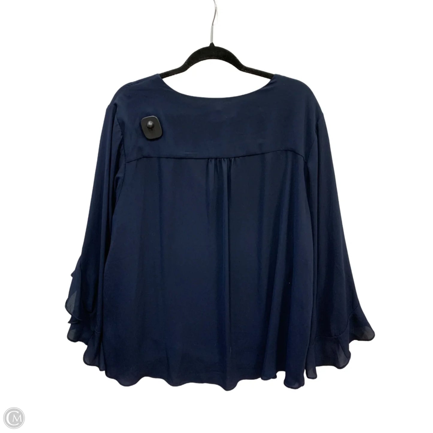 Top Long Sleeve By Tahari In Blue, Size: 2x