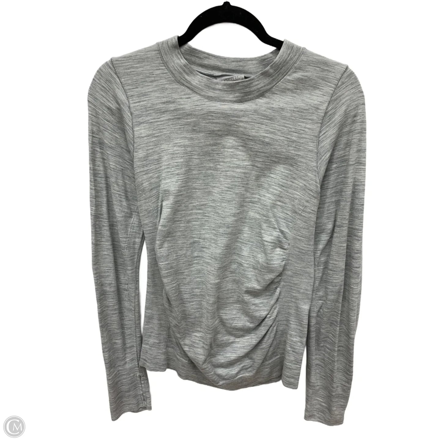 Athletic Top Long Sleeve Crewneck By Athleta In Grey, Size: M