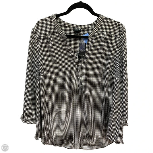 Top Long Sleeve By Torrid In Black & White, Size: 2x