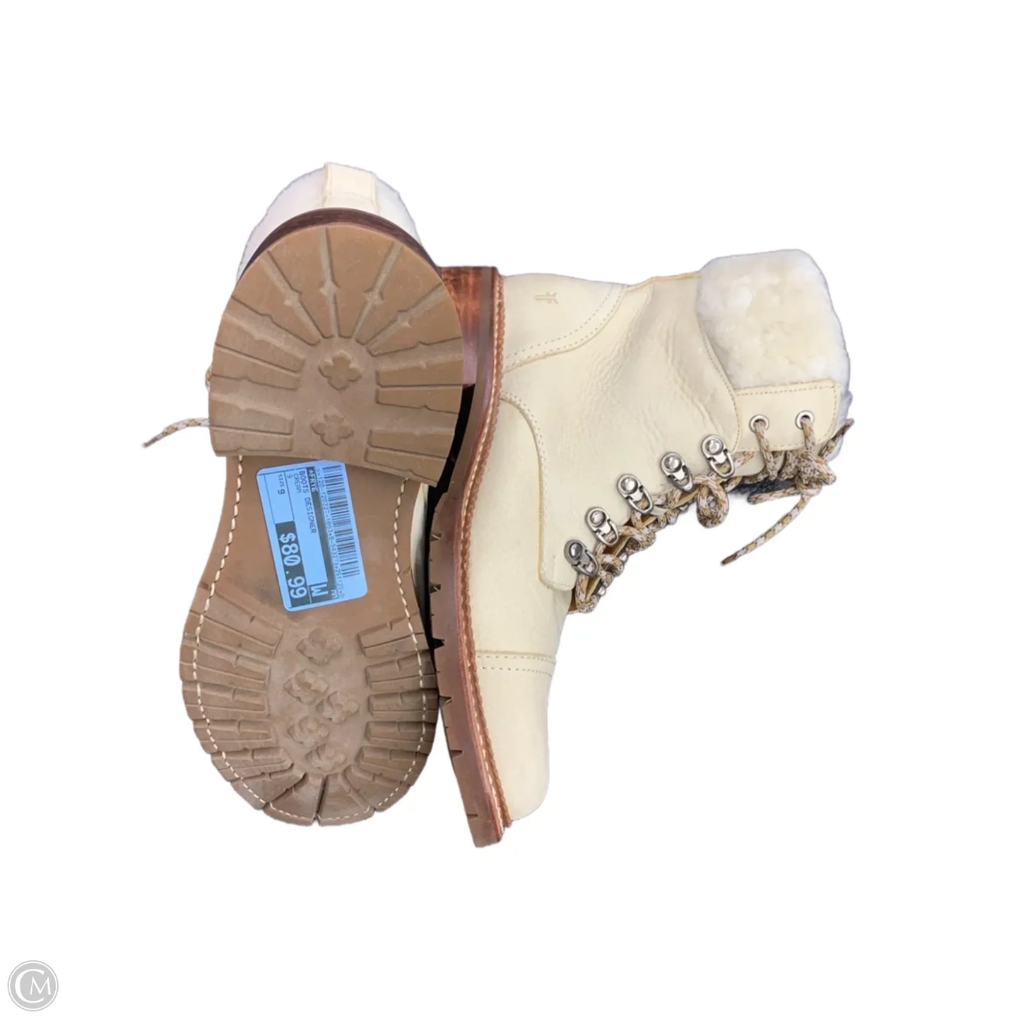 Boots Designer By Frye In Cream, Size: 9