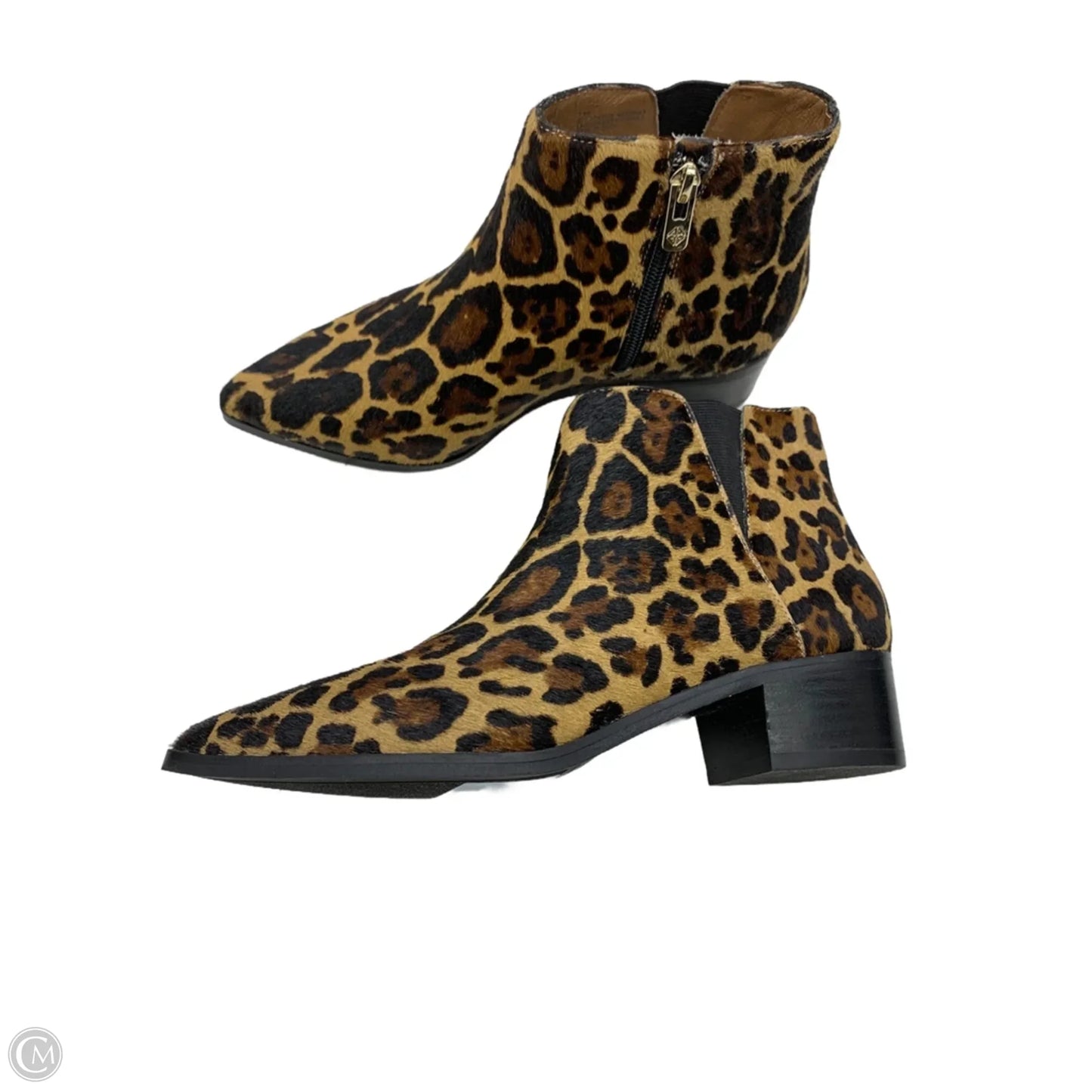 Boots Ankle Heels By Antonio Melani In Leopard Print, Size: 7.5