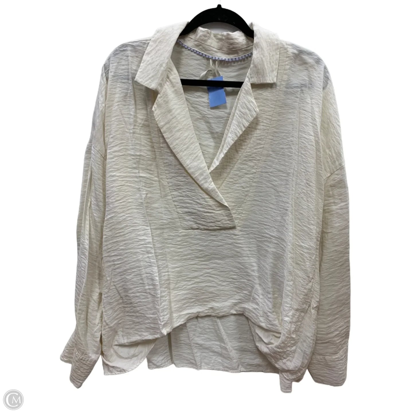 Top Long Sleeve By Anthropologie In Cream, Size: Xl