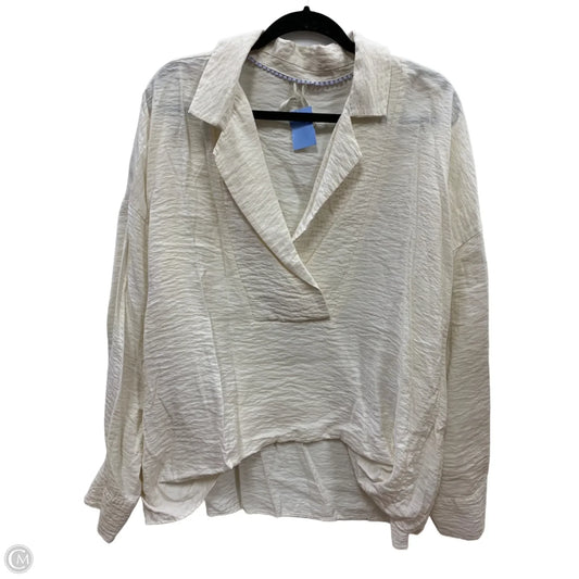 Top Long Sleeve By Anthropologie In Cream, Size: Xl