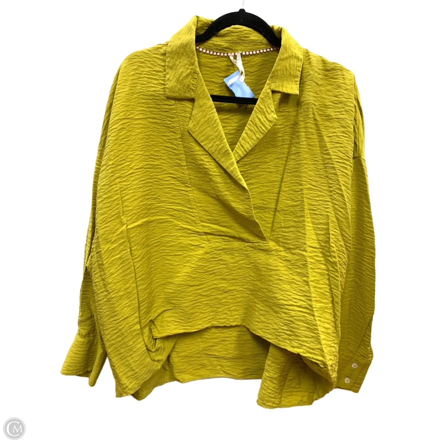 Top Long Sleeve By Anthropologie In Yellow, Size: L