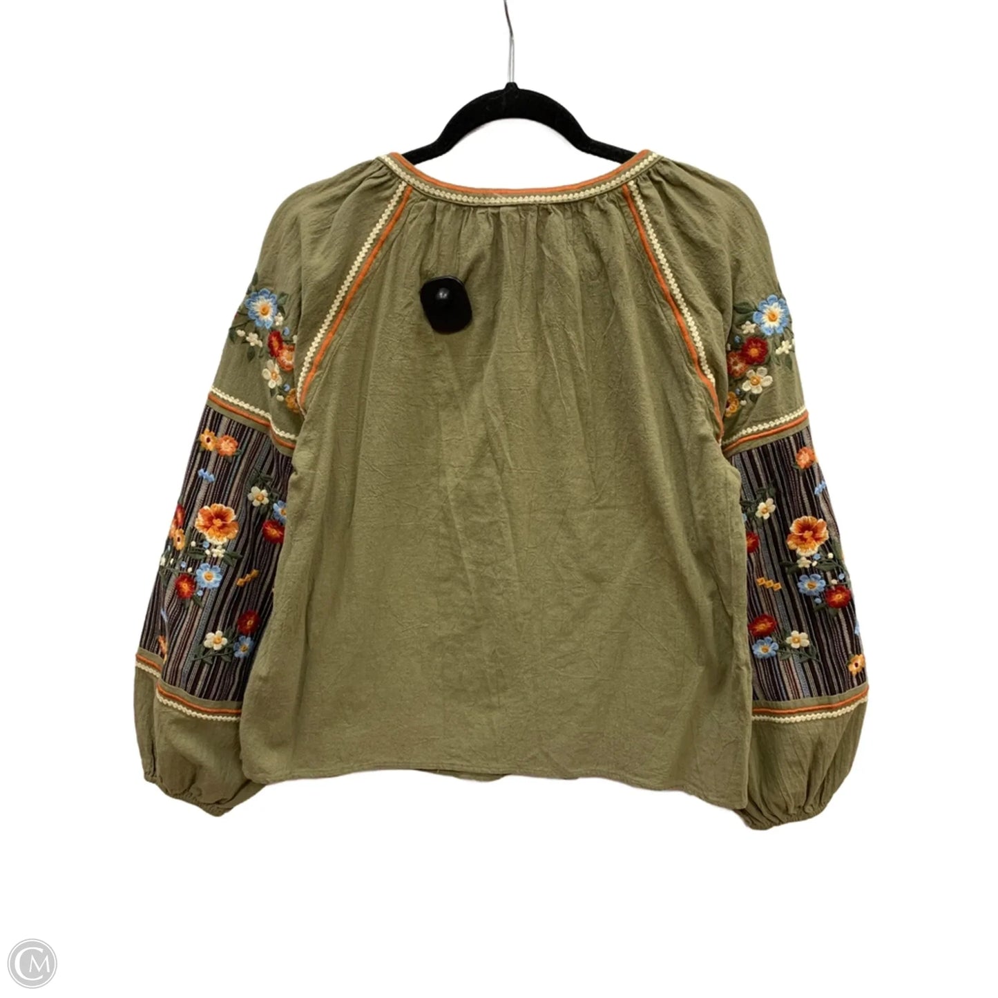 Top Long Sleeve By Savanna Jane In Green, Size: M
