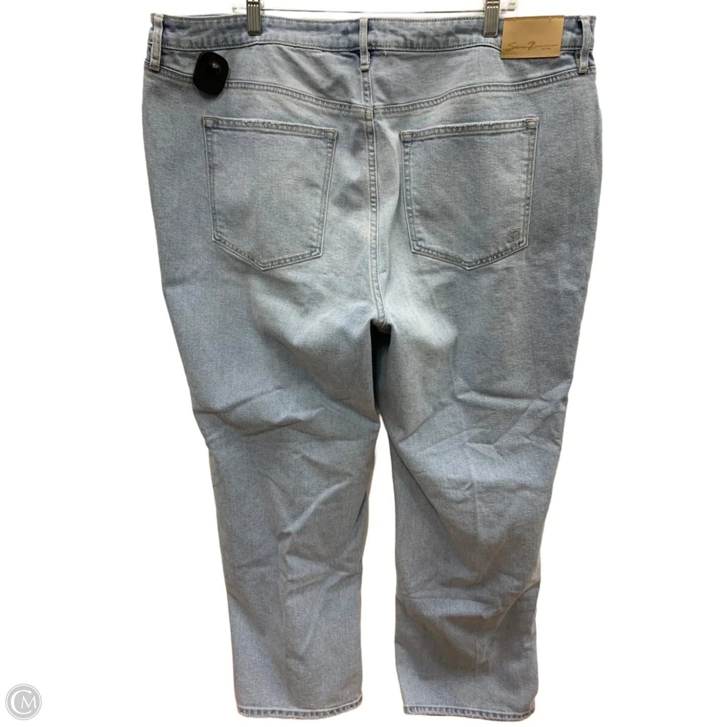 Jeans Straight By Seven 7 In Blue Denim, Size: 22