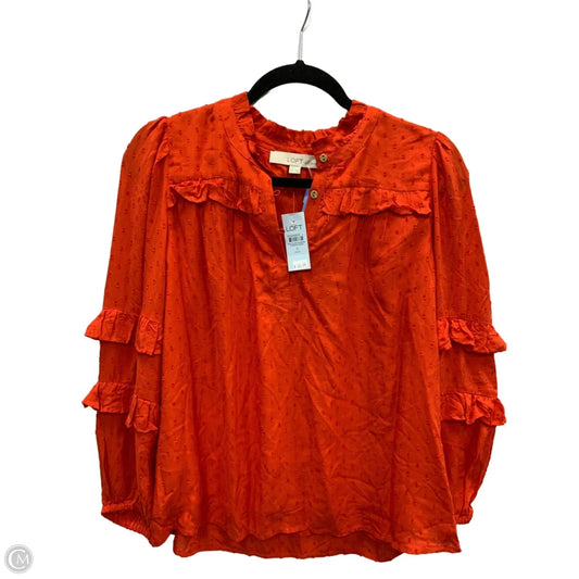 Top Long Sleeve By Loft In Orange, Size: Sp