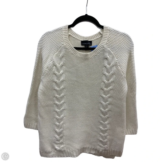 Sweater By Cynthia Rowley In Cream, Size: Xl