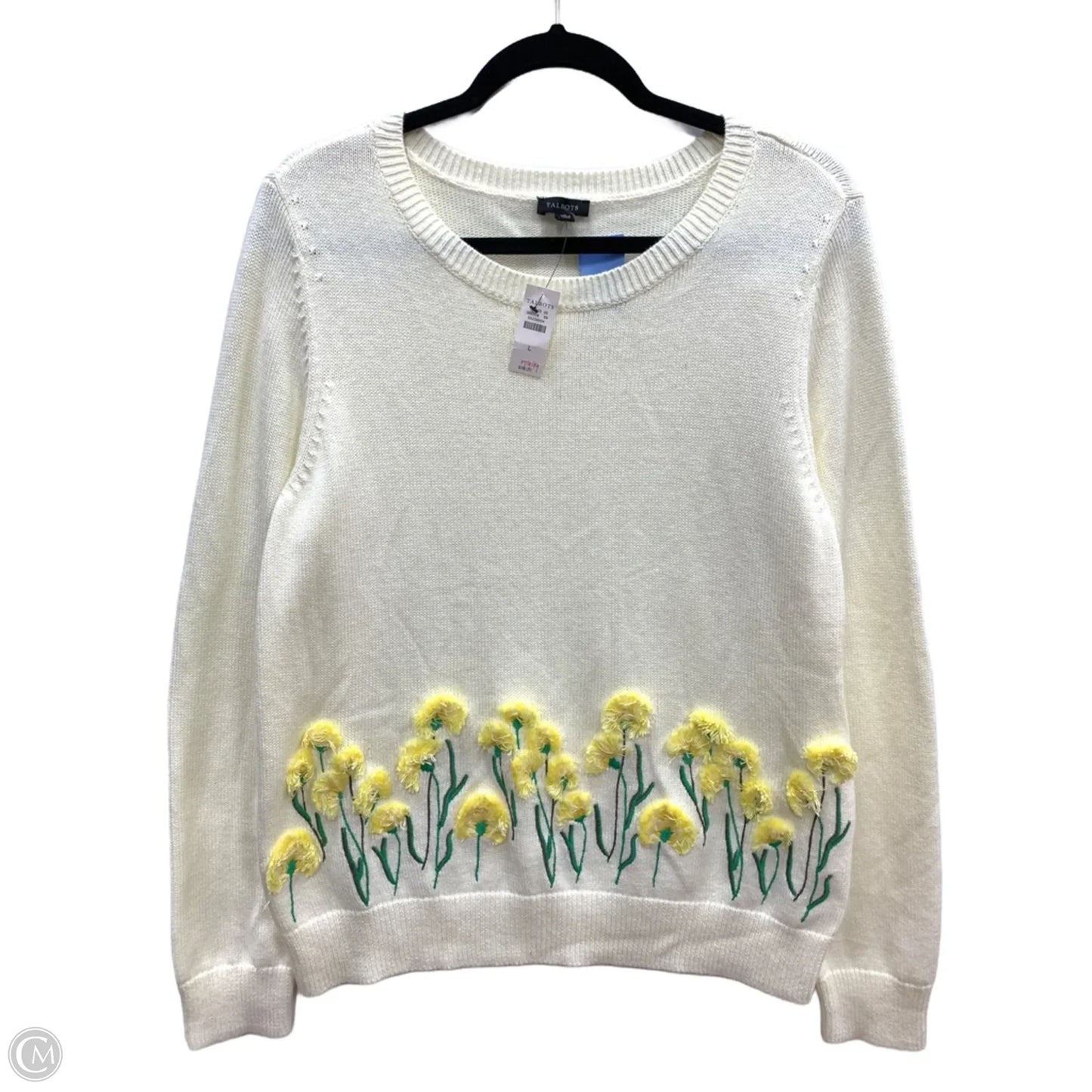 Sweater By Talbots In Cream, Size: L