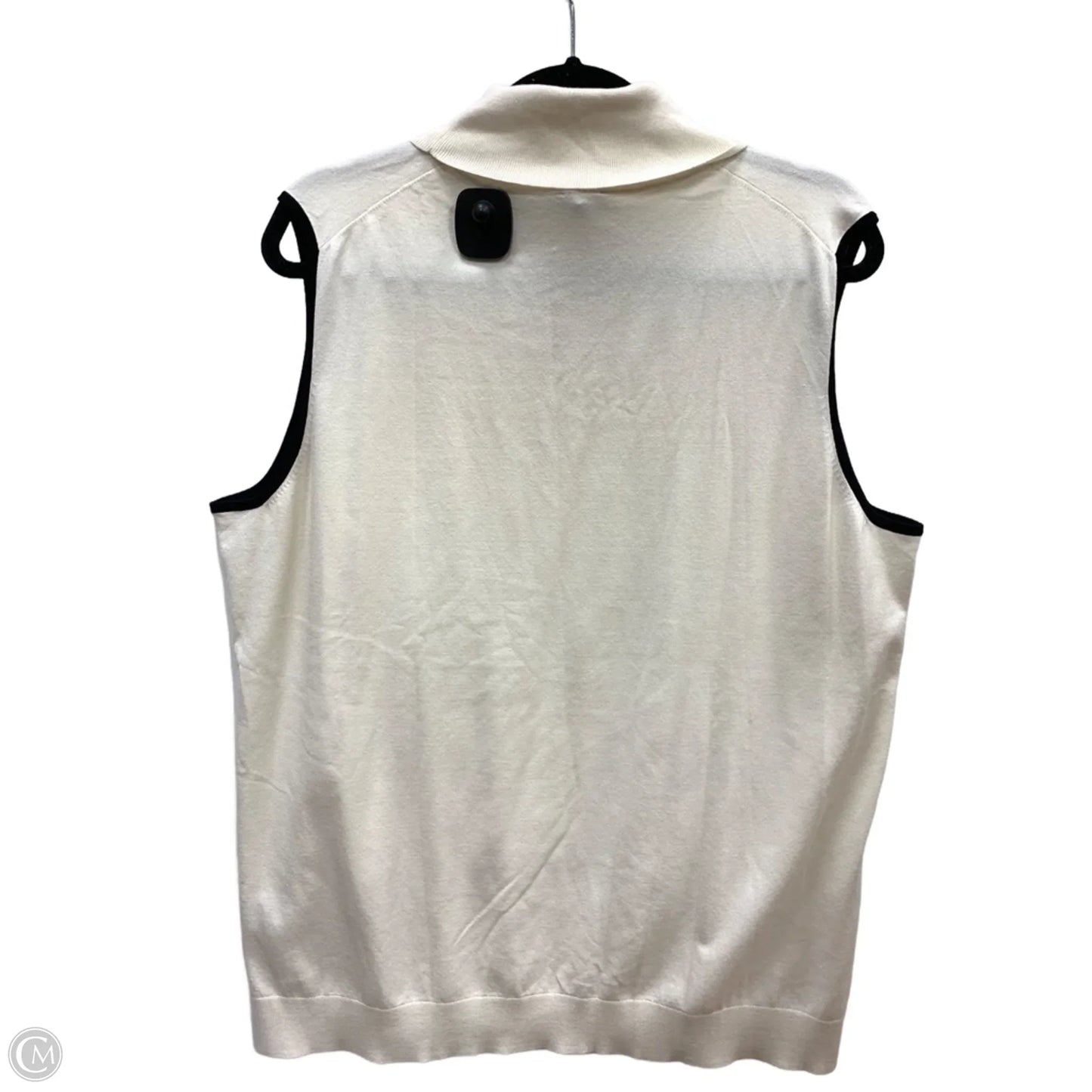 Vest Sweater By Talbots In Cream, Size: 2x