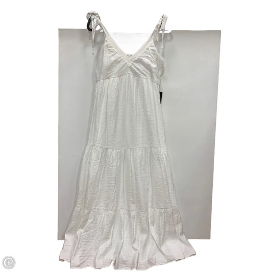 Dress Casual Maxi By Express In White, Size: L