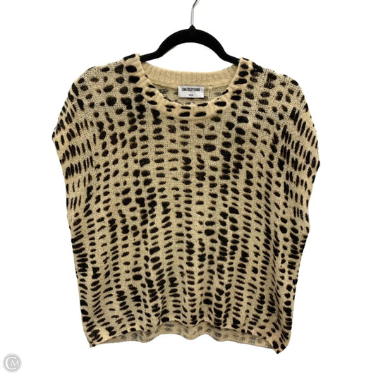 Sweater Short Sleeve By Lna In Leopard Print, Size: M