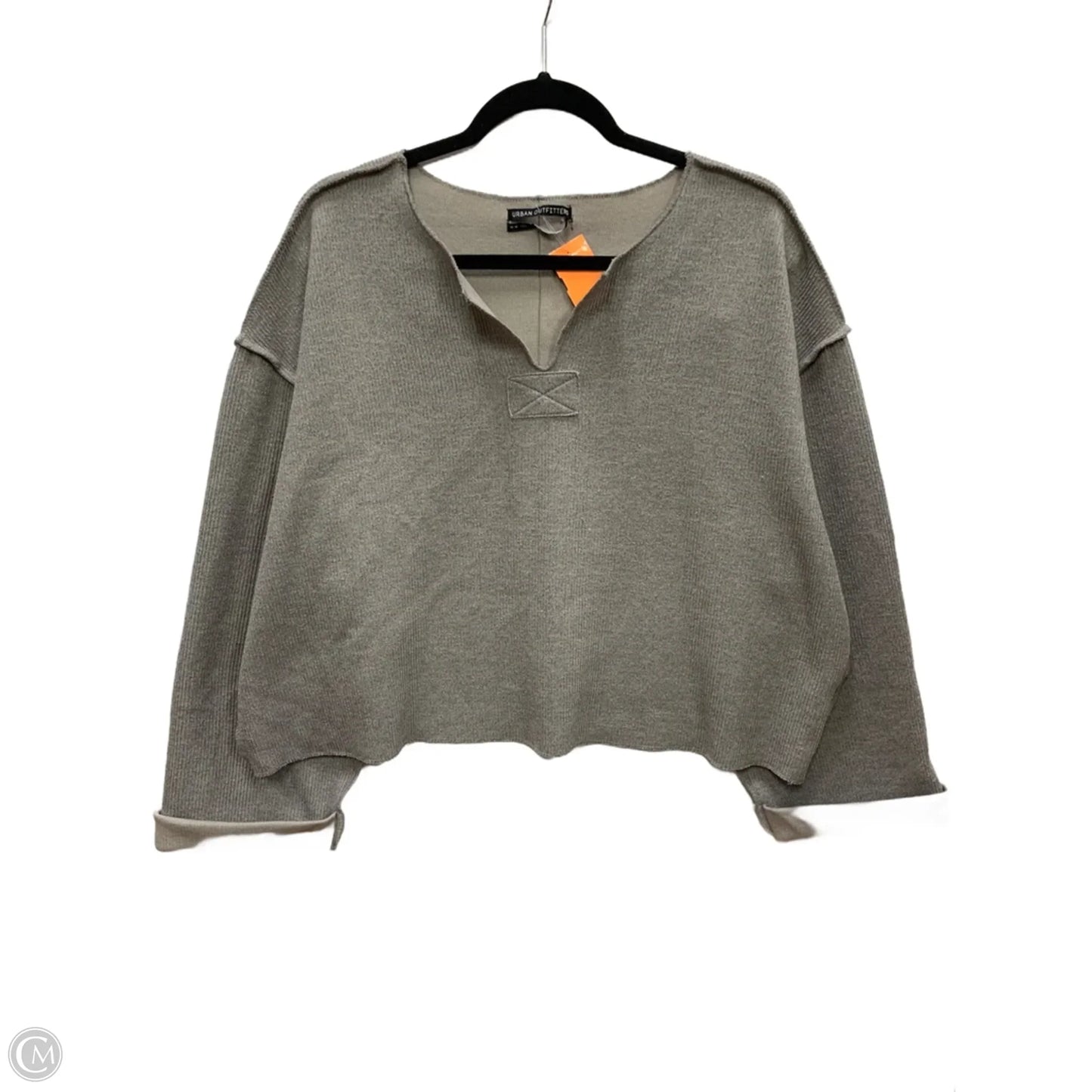 Top Long Sleeve By Urban Outfitters In Grey, Size: M