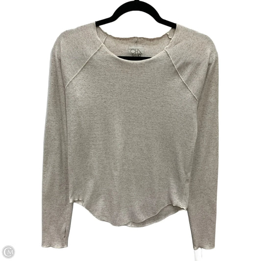 Top Long Sleeve By Chaser In Brown, Size: S