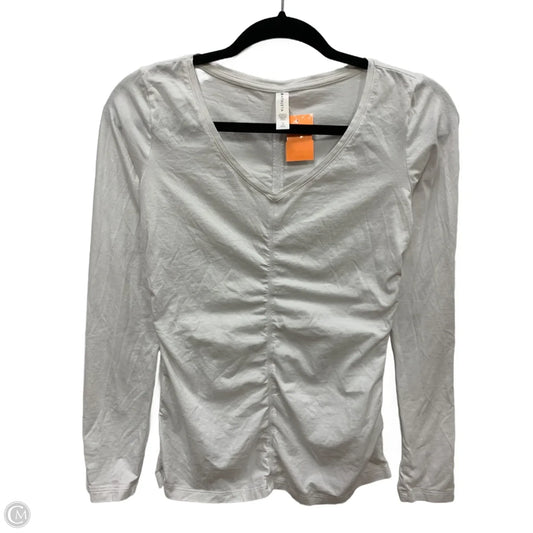 Athletic Top Long Sleeve Crewneck By Athleta In White, Size: Xs