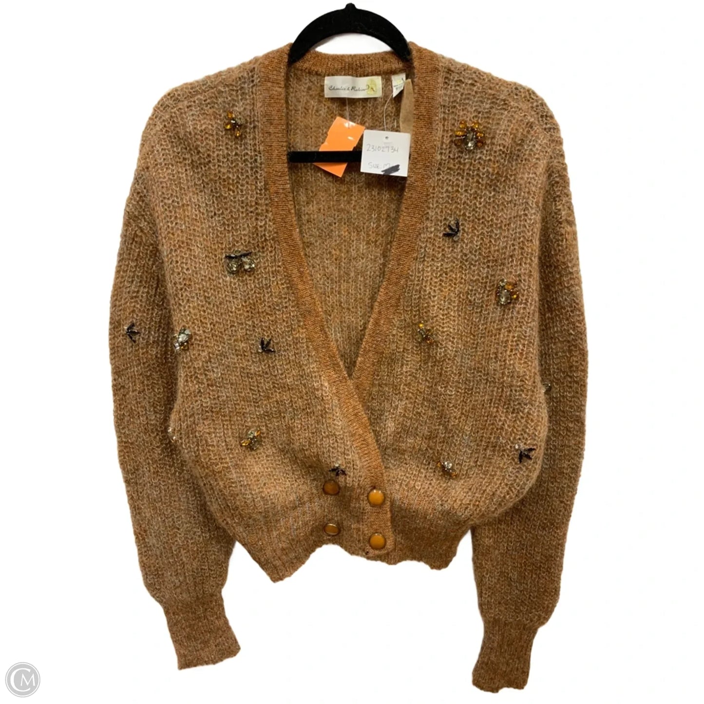 Sweater Cardigan By Anthropologie In Brown, Size: M