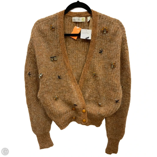 Sweater Cardigan By Anthropologie In Brown, Size: M