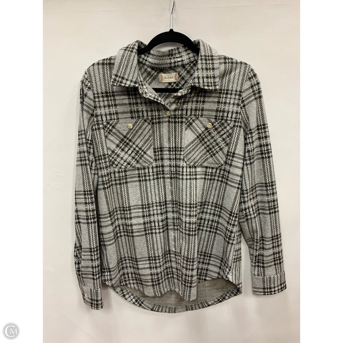 Jacket Shirt By Altard State In Grey, Size: S